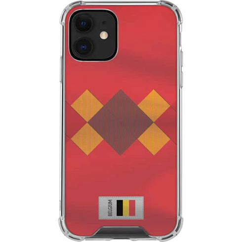 Belgium Soccer Flag iPhone 12 Clear Case