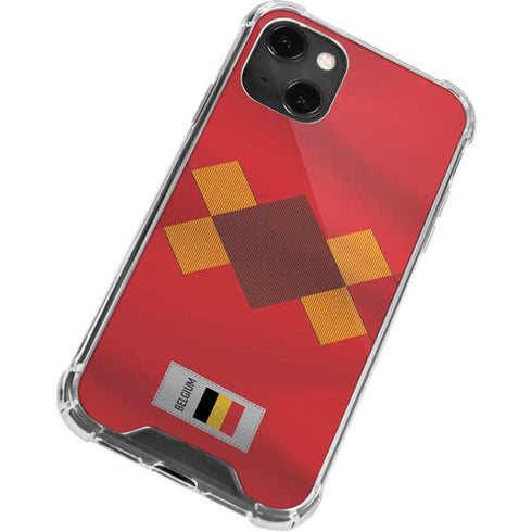 Belgium Soccer Flag iPhone 13 Mini Clear Case