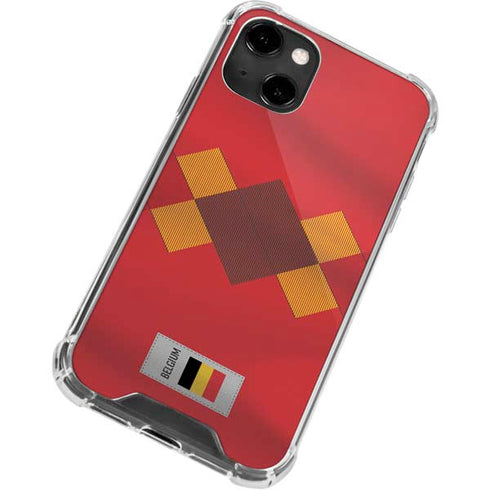 Belgium Soccer Flag iPhone 14 Clear Case