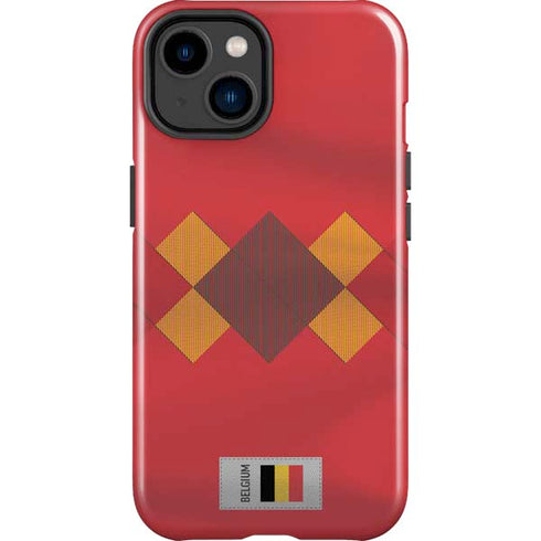Belgium Soccer Flag iPhone 15 Plus Impact Case