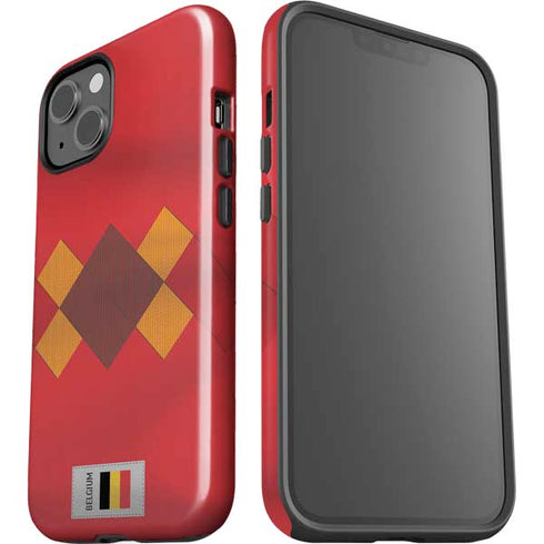 Belgium Soccer Flag iPhone 15 Plus Impact Case