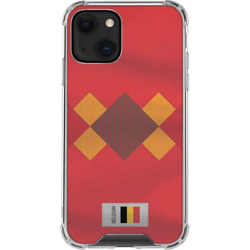 Belgium Soccer Flag iPhone 14 Plus Clear Case