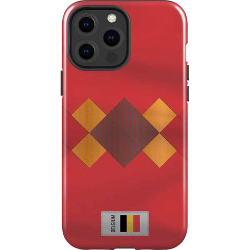 Belgium Soccer Flag iPhone 14 Pro Max Impact Case