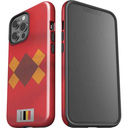 Belgium Soccer Flag iPhone 14 Pro Max Impact Case