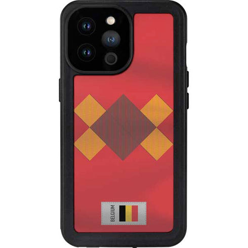 Belgium Soccer Flag iPhone 14 Pro Max Waterproof Case