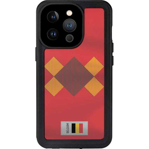 Belgium Soccer Flag iPhone 14 Pro Waterproof Case