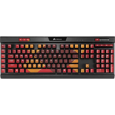 Belgium Soccer Flag K95 RGB PLATINUM Mechanical Gaming Keyboard Skin