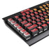 Belgium Soccer Flag K95 RGB PLATINUM Mechanical Gaming Keyboard Skin