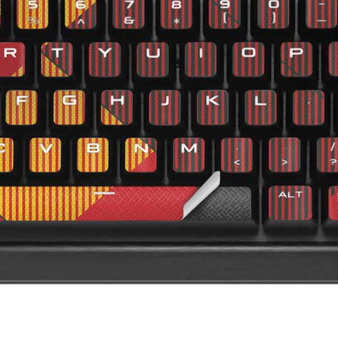 Belgium Soccer Flag K95 RGB PLATINUM Mechanical Gaming Keyboard Skin