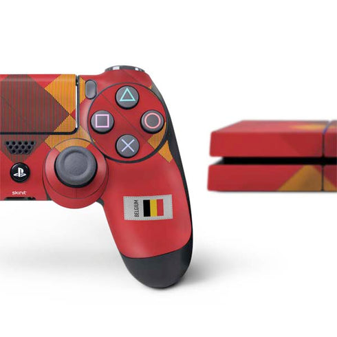 Belgium Soccer Flag PS4 Console and Controller Bundle Skin