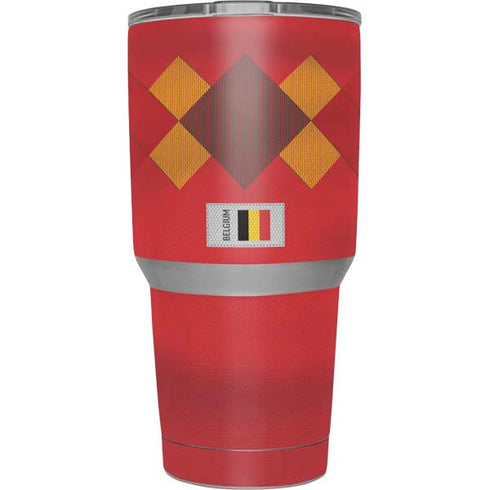 Belgium Soccer Flag Yeti 30oz Rambler Tumbler Skin