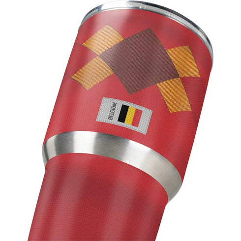 Belgium Soccer Flag Yeti 30oz Rambler Tumbler Skin