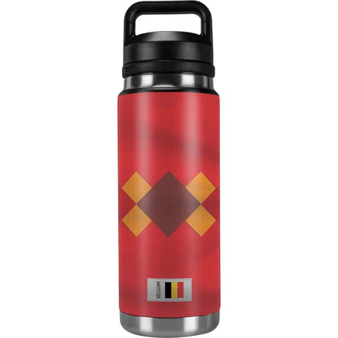 Belgium Soccer Flag YETI Rambler 26oz Bottle Skin