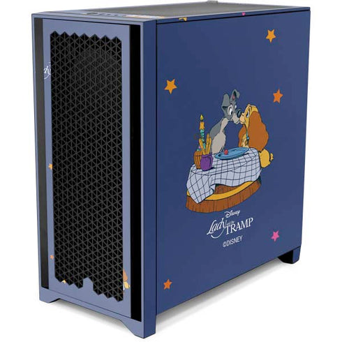 Disney Lady & The Tramp Bella Notte Corsair 4000D Tempered Glass Mid-Tower ATX Case Skin