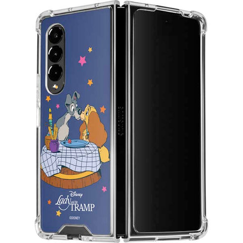 Disney Lady & The Tramp Bella Notte Galaxy Z Fold4 5G Clear Case