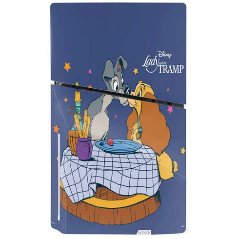 Disney Lady & The Tramp Bella Notte PS5 Slim Disk Console Skin