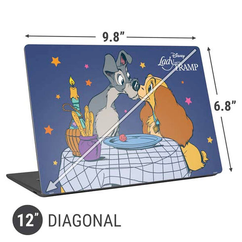 Disney Lady & The Tramp Bella Notte Universal Laptop 12in (9.8 x 6.8in) Skin