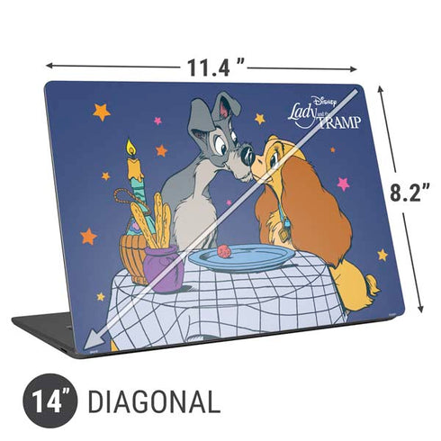 Disney Lady & The Tramp Bella Notte Universal Laptop 14in (11.4 x 8.2in) Skin