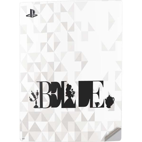 Disney Princess Belle Chromatic PS5 Digital Edition Console Skin