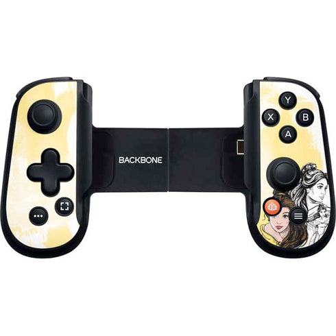Disney Princess Belle Sketch Backbone One for iPhone Game Controller Skin
