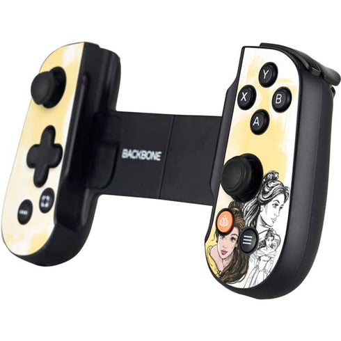 Disney Princess Belle Sketch Backbone One for iPhone Game Controller Skin