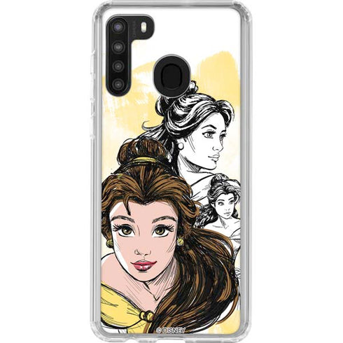 Disney Princess Belle Sketch Galaxy A21 Clear Case