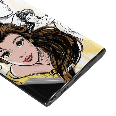 Disney Princess Belle Sketch Galaxy Note 10 Plus Skin