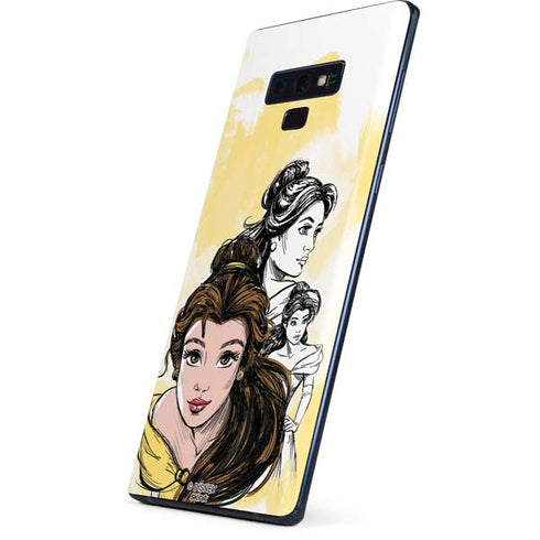 Disney Princess Belle Sketch Galaxy Note 9 Skin