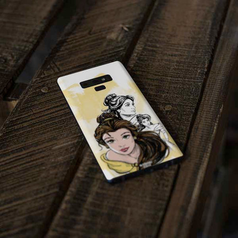 Disney Princess Belle Sketch Galaxy Note 9 Skin