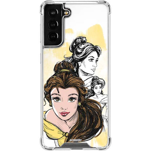 Disney Princess Belle Sketch Galaxy S21 FE Clear Case