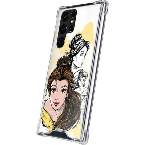 Disney Princess Belle Sketch Galaxy S22 Ultra Clear Case