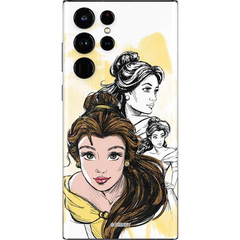 Disney Princess Belle Sketch Galaxy S22 Ultra Skin