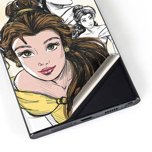 Disney Princess Belle Sketch Galaxy S22 Ultra Skin