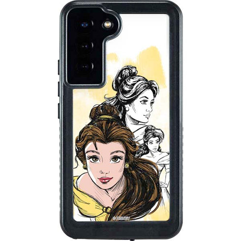 Disney Princess Belle Sketch Galaxy S23 Plus Waterproof Case