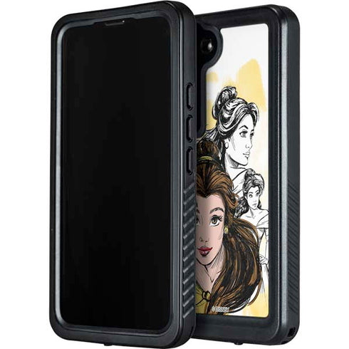 Disney Princess Belle Sketch Galaxy S23 Plus Waterproof Case