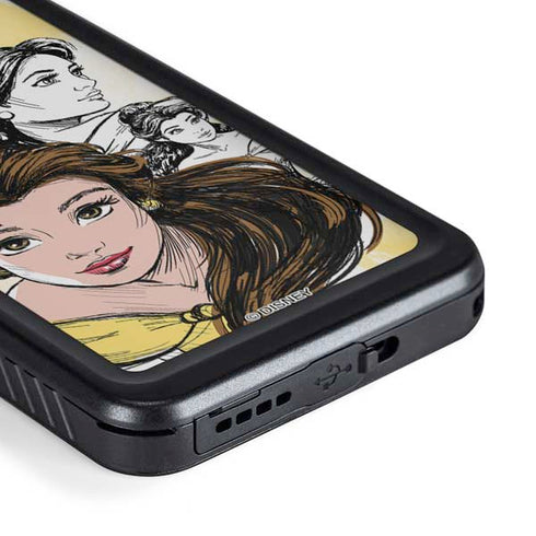 Disney Princess Belle Sketch Galaxy S23 Waterproof Case