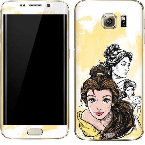 Disney Princess Belle Sketch Galaxy S7 Edge Skin