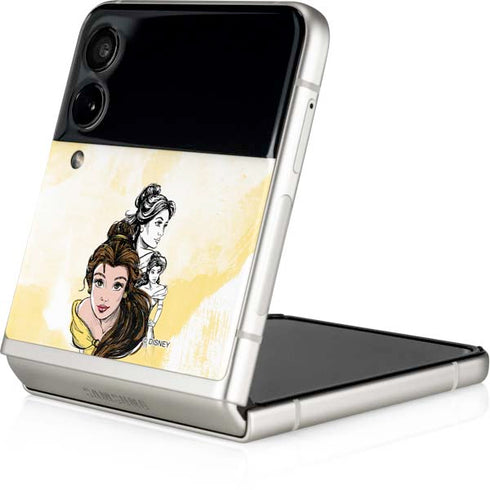 Disney Princess Belle Sketch Galaxy Z Flip4 5G Skin