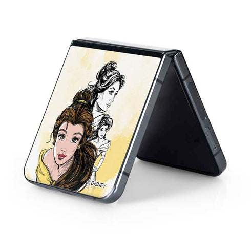 Disney Princess Belle Sketch Galaxy Z Flip5 5G Skin