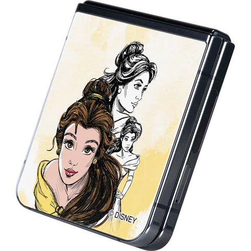 Disney Princess Belle Sketch Galaxy Z Flip5 5G Skin