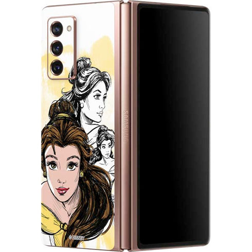 Disney Princess Belle Sketch Galaxy Z Fold2 5G Skin