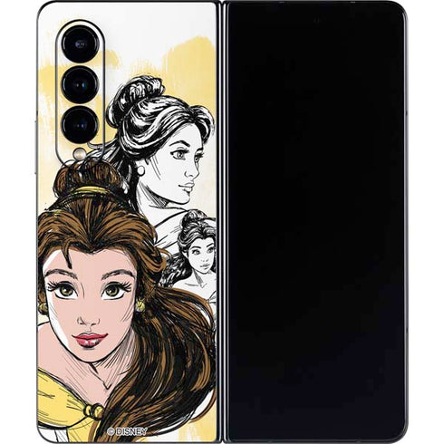 Disney Princess Belle Sketch Galaxy Z Fold4 5G Skin