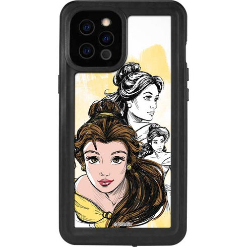 Disney Princess Belle Sketch iPhone 12 Pro Max Waterproof Case