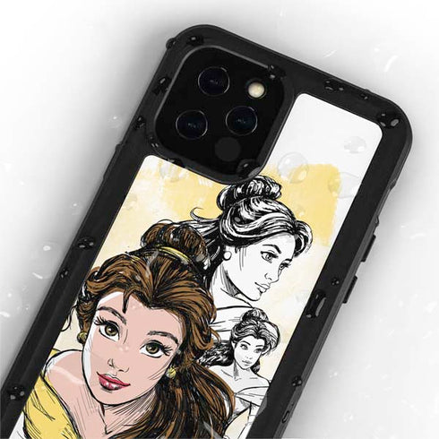 Disney Princess Belle Sketch iPhone 12 Pro Max Waterproof Case