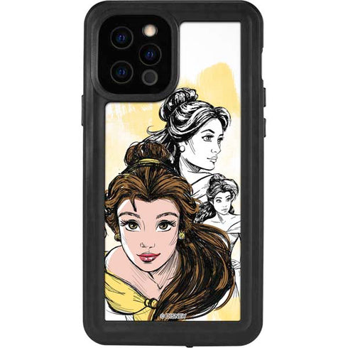 Disney Princess Belle Sketch iPhone 12 Pro Waterproof Case
