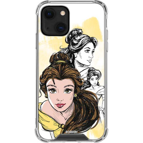 Disney Princess Belle Sketch iPhone 14 Plus Clear Case