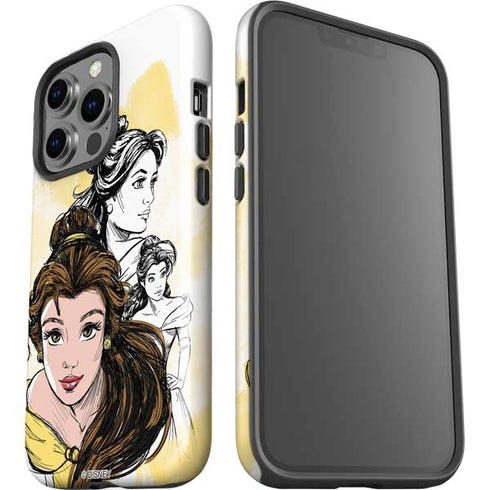 Disney Princess Belle Sketch iPhone 15 Pro Impact Case