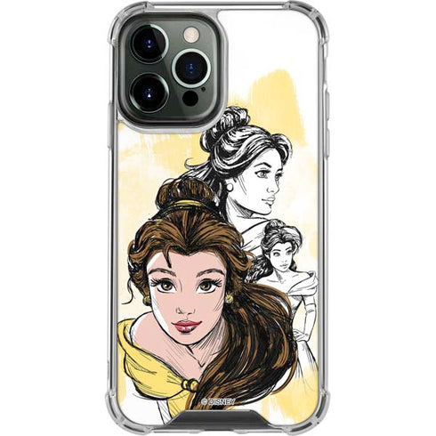 Disney Princess Belle Sketch iPhone 14 Pro Max Clear Case