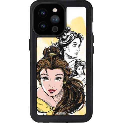 Disney Princess Belle Sketch iPhone 14 Pro Max Waterproof Case