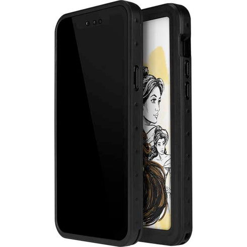 Disney Princess Belle Sketch iPhone 14 Pro Max Waterproof Case